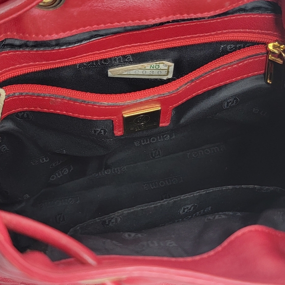 Renoma Paris SOFT Red Leather Bucket Bag P113 - Picture 3 of 10